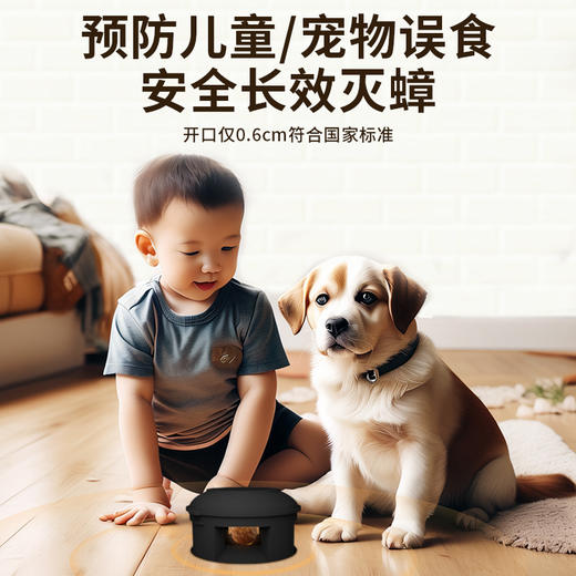 Sumijoy素美介蟑螂黑屋家用非无毒蟑螂药全窝端小黑帽灭杀神器 6粒/盒 商品图3