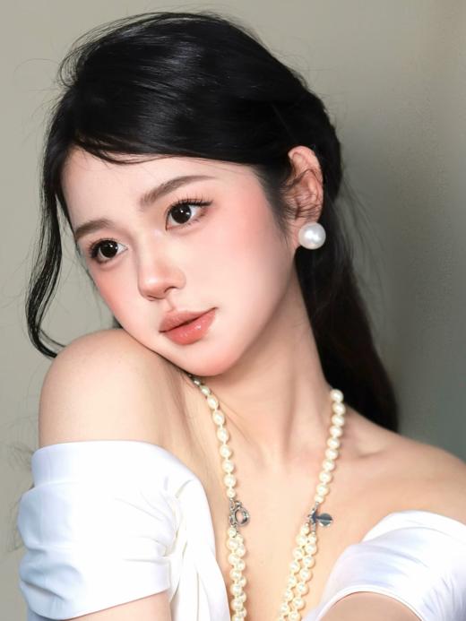 beenana 月抛 国民初恋/柔焦粉片 黑/粉棕 14.2mm 韩产月抛两片装 商品图4