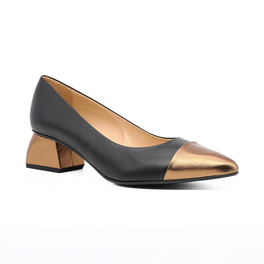 #限时特价#西班牙原产优雅舒适女款时装鞋黑色/古铜色5943 商品图1