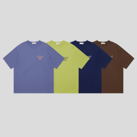 GOODBAI 表情logo撞色印花短袖T恤