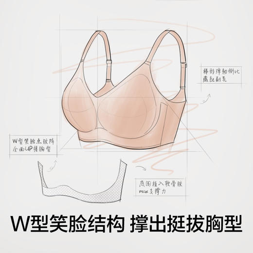 有棵树「3/4杯」软支撑小胸聚拢无痕透气内衣文胸-06013 商品图1