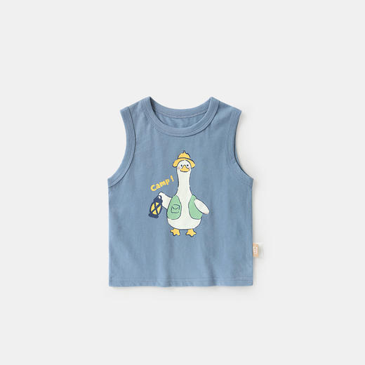 59.9/任选2件！【卡通印花，萌趣可爱！】儿童婴儿衣服纯棉背心无袖T恤，夏装男童儿童女童宝宝上衣夏季-QQ 商品图4