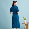 EITIE爱特爱夏季新款通勤OL压褶收腰显瘦气质连衣裙B2407320 商品缩略图4