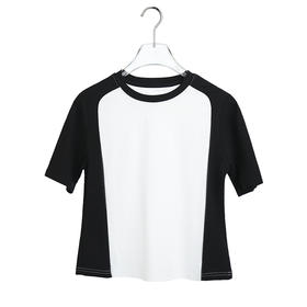 夏季纯棉薄款短袖t恤女宽松插肩袖上衣SZ2684