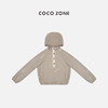 COCO ZONE简约轻型半门襟排扣插肩袖设计连帽卫衣24C10165 商品缩略图0