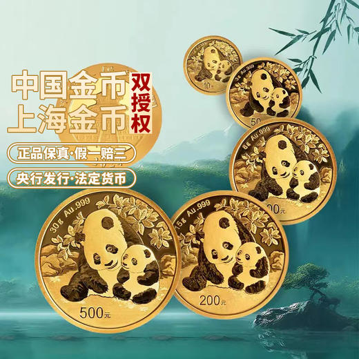 【全款订】2024年熊猫金质纪念币（Au999） 商品图0