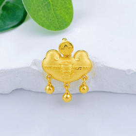 【限时克减150元】足金999.9 #儿童/宝宝  空心如意铃铛聪明伶俐学士宝宝锁包吊坠(AF050DZ00145)（预售产品下单后不退款不退货不换货不补差价）