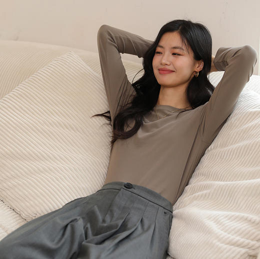 糯叽叽圆领打底衫 ，软糯亲肤感 把“舒适”穿在身【G】 商品图7