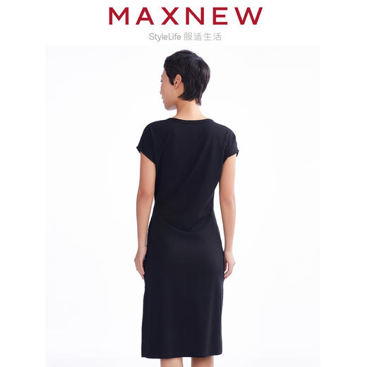 【裙装】女装高密罗马布舒适亲肤收腰绑带连衣裙 1N2225301 商品图2