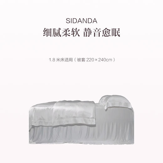 品牌直发 SIDANDA 19姆米丝绵四件套 珠光白 1.5m/1.8m/2m床 商品图1