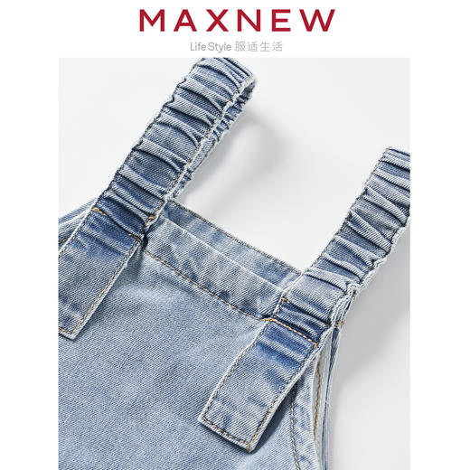 【裙装】小童舒适凉感层次拼接背带牛仔裙 1N2355310 商品图2