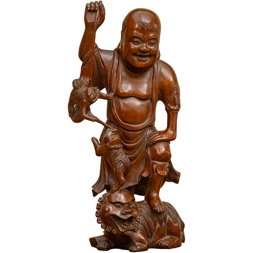 清 黄杨木雕戏狮罗汉 商品图5