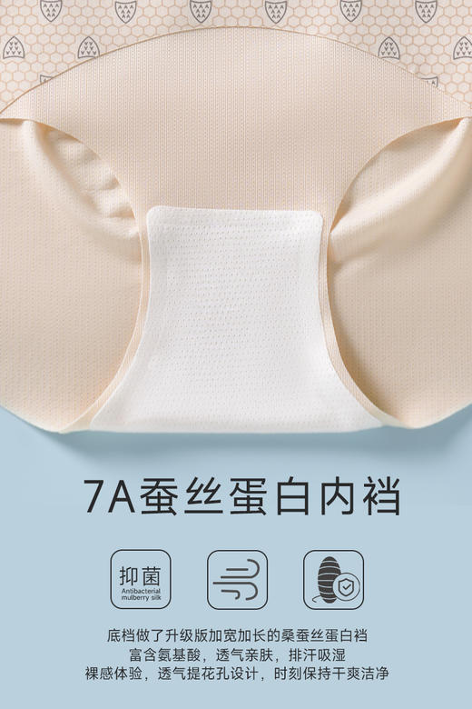 女士轻薄透气有孔无痕收腹提臀悬浮三角裤蕾丝平角悬浮裤8606/8608/616 商品图6