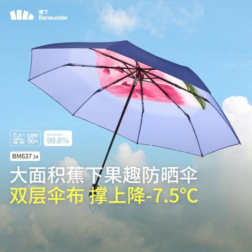 蕉下三折黑胶防晒伞BM63724  遮阳伞防紫外线晴雨两用双层布 商品图2
