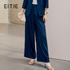 EITIE爱特爱新款通勤宽松高腰阔腿直筒显瘦裤子7405107 商品缩略图0