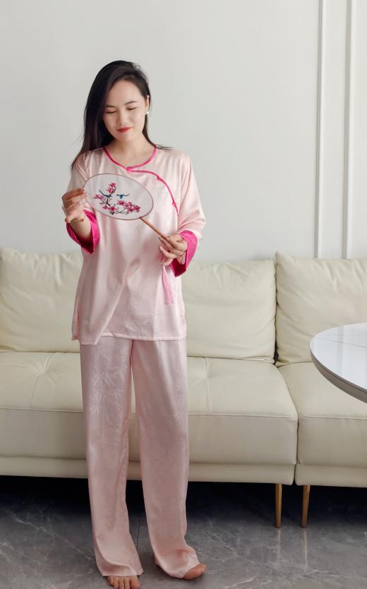 银泰百货供货95软冰丝贡缎冰岛丝睡衣套装 商品图7