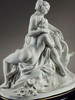 独角鹿西洋古董1986年代法国御窑塞弗尔设计出品素胎瓷群像雕塑《丽达与天鹅》 商品缩略图1