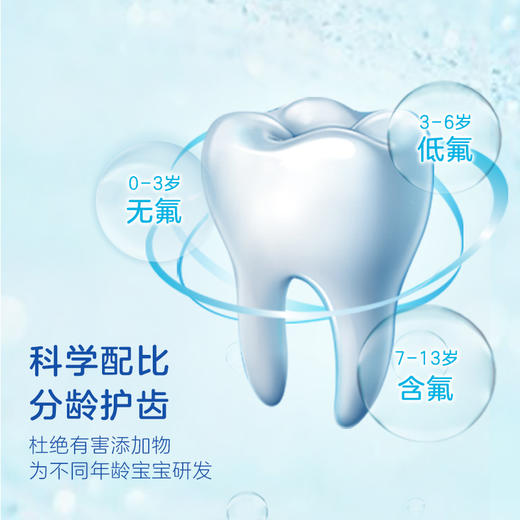 纽强儿童牙膏含益生菌宝宝婴儿0-3 3-6 7-13岁防蛀固齿低氟温和 商品图5