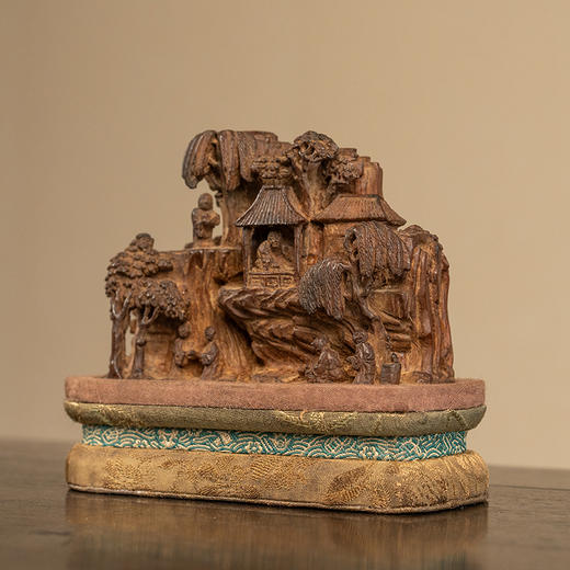 清 竹雕山水人物山子摆件 商品图2