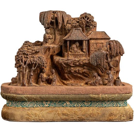 清 竹雕山水人物山子摆件 商品图5