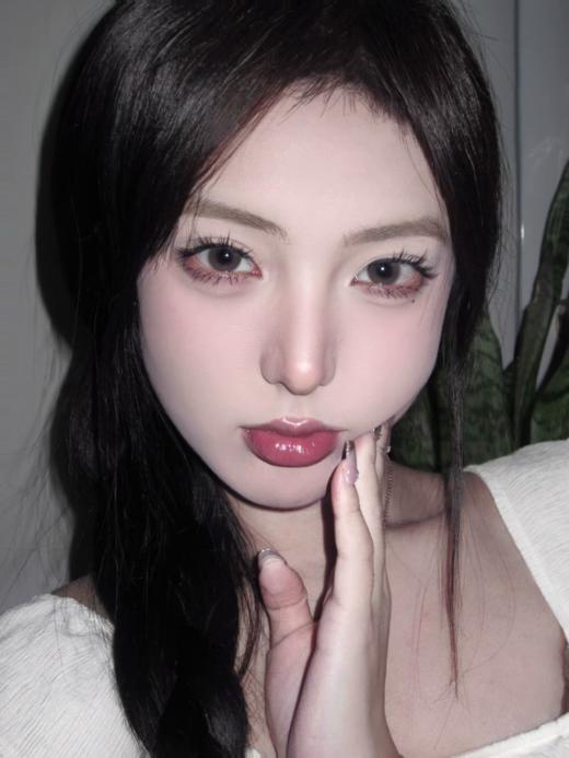 beenana 月抛 国民初恋/柔焦粉片 黑/粉棕 14.2mm 韩产月抛两片装 商品图9