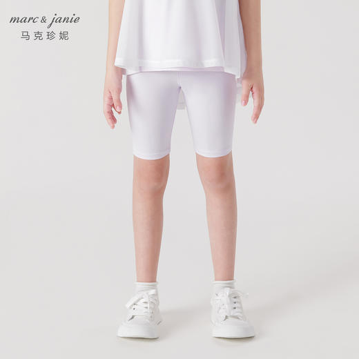 马克珍妮女童弹力透气运动打底裤儿童短裤凉感骑行裤夏装240302 商品图1