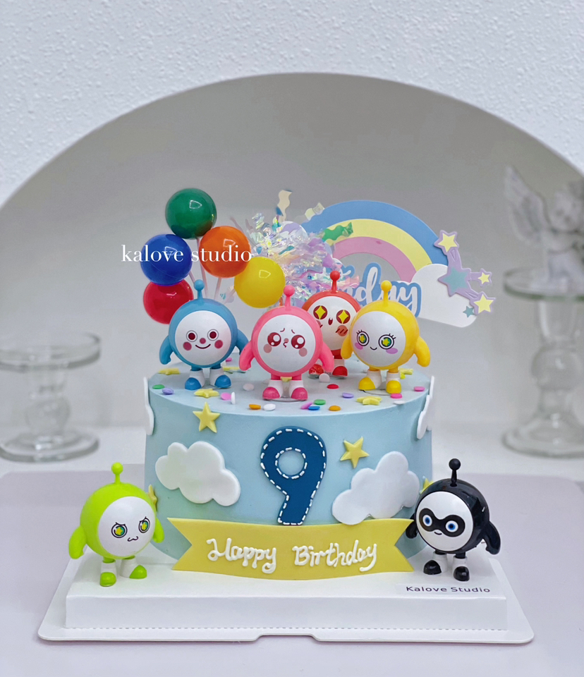 蛋仔派对男孩女孩周岁蛋糕