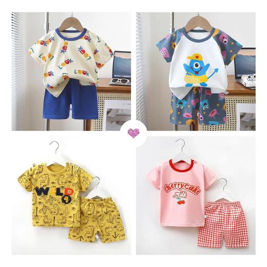 【39.9/3件】儿童t恤纯棉夏季新款男童衣服宝宝卡通女童短袖韩版上衣童装聚 商品图0