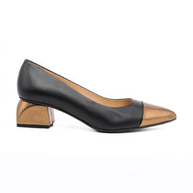 #限时特价#西班牙原产优雅舒适女款时装鞋黑色/古铜色5943