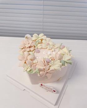 心形刮花刀蛋糕-低糖处理无添加