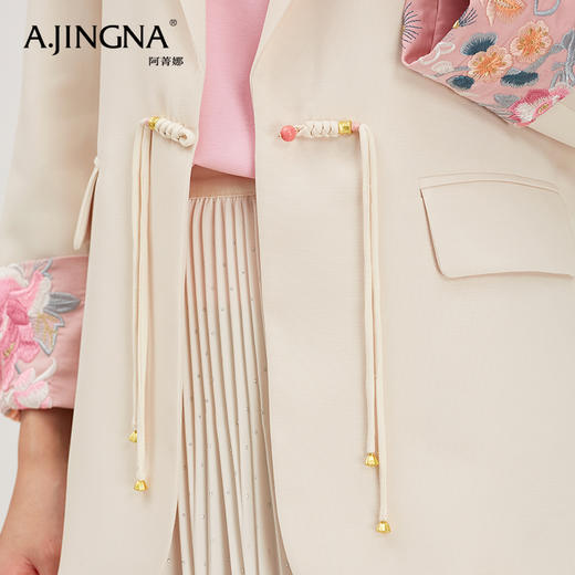 【特价不退换】阿菁娜新中式时髦又显瘦的撞色西装外套F29C208001 商品图4