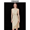 VIMAGE纬漫纪夏季新款V领时尚收腰显瘦无袖连衣裙V2107722 商品缩略图5