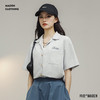 马登刺绣古巴领衬衣宽松设计感短袖小众休闲上衣内搭叠穿薄夏季女 商品缩略图0