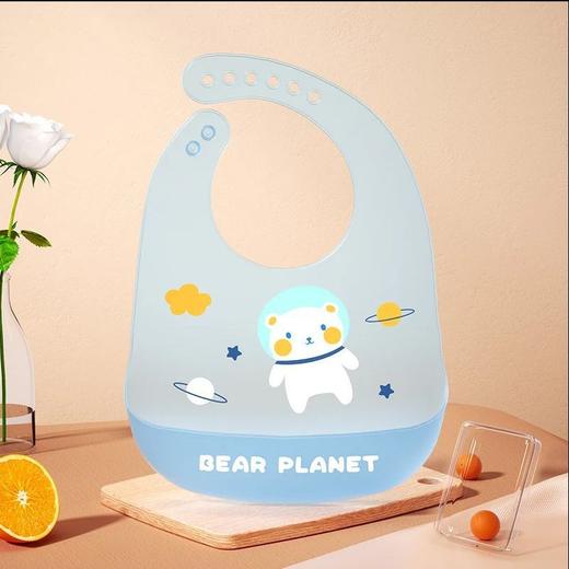 【拍一发2！】宝宝吃饭围兜硅胶防水夏季轻薄婴儿辅食饭兜儿童口水围嘴薄款 商品图11