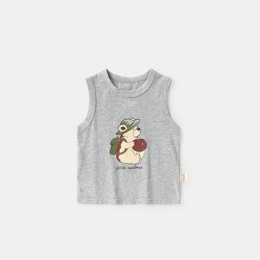 59.9/任选2件！【卡通印花，萌趣可爱！】儿童婴儿衣服纯棉背心无袖T恤，夏装男童儿童女童宝宝上衣夏季-QQ 商品图5