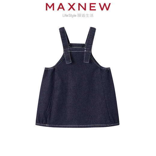 【裙装】小童舒适凉感层次拼接背带牛仔裙 1N2355310 商品图0