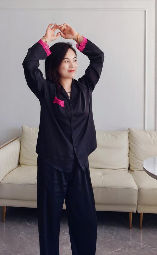 银泰百货供货95软冰丝贡缎冰岛丝睡衣套装 商品图10