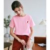 OLrain法式高级穿搭粉色t恤女夏季2022新款宽松薄款显瘦短袖上衣 商品缩略图2