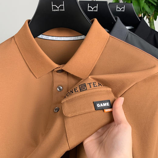 【新款DPF】大依优型大码口袋短袖Polo衫翻领加肥加大男装大号大码上衣男士休闲半袖夏季 商品图2