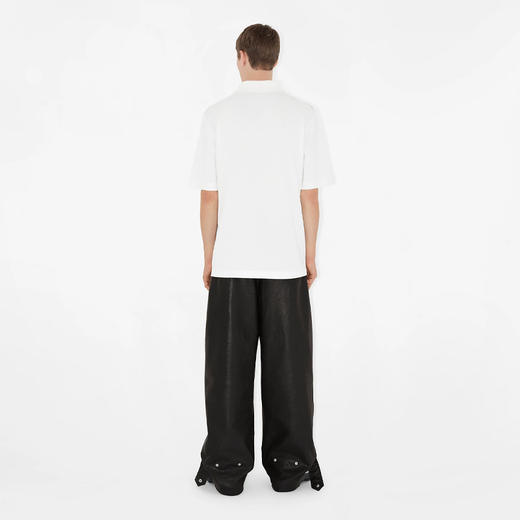 BURBERRY 巴宝莉 男士马术骑士刺绣徽标棉质短袖 Polo 衫 白色 8083329 B7264 商品图3