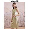 VIMAGE纬漫纪夏季新款V领时尚收腰显瘦无袖连衣裙V2107722 商品缩略图3
