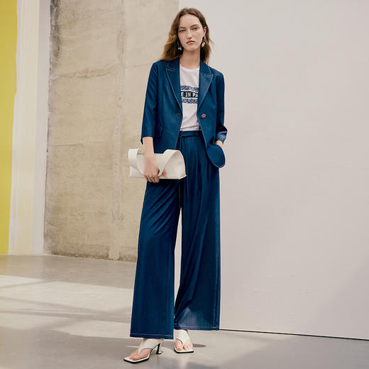 EITIE爱特爱夏季新款时尚通勤百搭舒适显瘦外套女7403105 商品图1