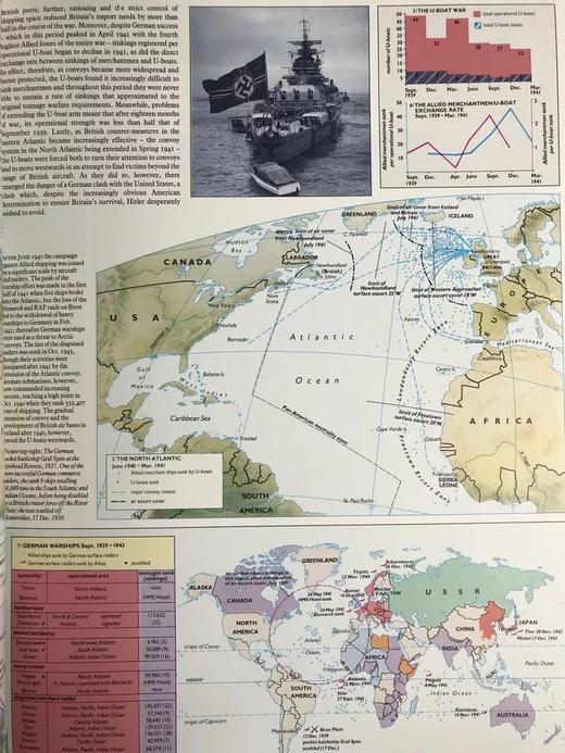 泰晤士二战地图集（1989，Guild Pub） 数百幅彩色插图 精装8开 商品图11