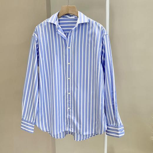 RL竖条纹棉质衬衫 1OO%高支精梳棉面料 布面质地挺阔 自带骨感线条 日常通勤好搭配 商品图6