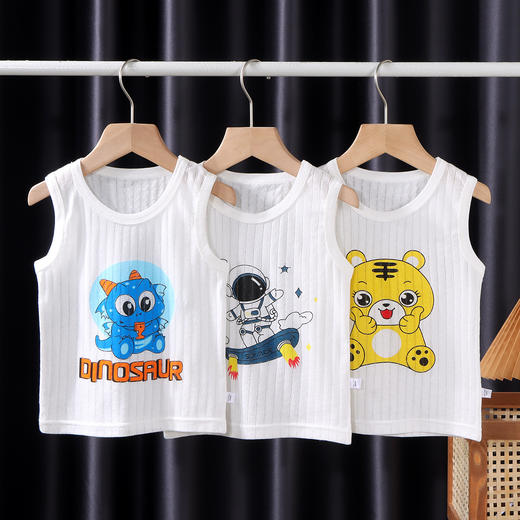 【39.9/任选2件！】儿童背心婴幼儿宝宝全棉纯棉吊带，女童男童夏季无袖A类纯棉薄款小背心，时尚简约的版型，潮童时尚~-lm！-ry-QQ 商品图1