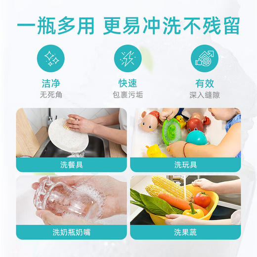 wickle婴儿专用洗奶瓶清洁剂清洗液宝宝果蔬清洗剂水果玩具清洗 商品图3