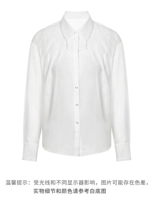 【商场同款】MAXRIENY极简垂坠松弛感廓形风琴褶衬衫女宽松衬衣MC88TP599A10 商品图3