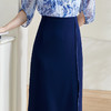 剩S/XL/XXL 米思阳2025秋夏季新款气质国风高腰直筒开叉一步裙半身裙0834 商品缩略图4