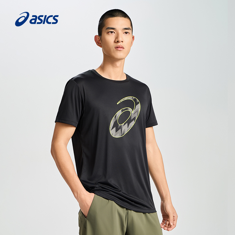 【退仓勿拍】ASICS亚瑟士新款男式吸湿快干跑步短袖套头圆领运动舒适透气T恤2011D076