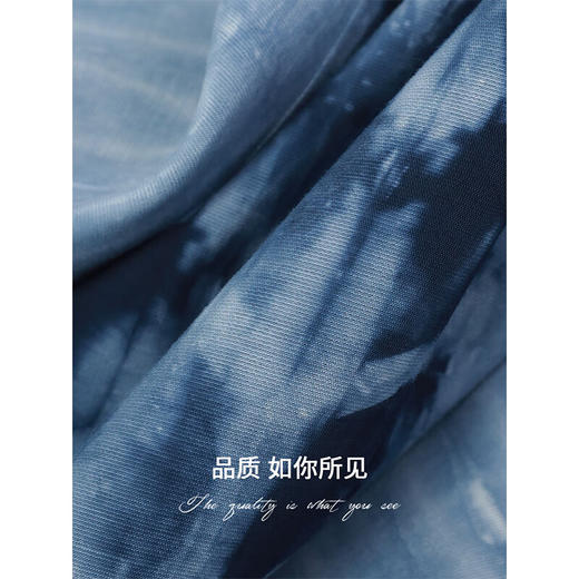 【限时秒杀】COCOBELLA手工扎染印花衬衫裙女夏气质通勤OL束腰连衣裙FR525B 商品图4